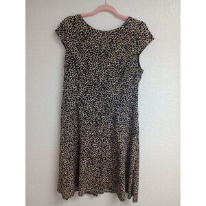 Roar in Style: Anne Klein Leopard Print Dress - Size 16
